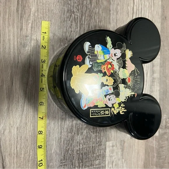 Tokyo Disney Mickey Mouse Black Two Tiered Candy Tin With Some Candy - Picture 8 of 12